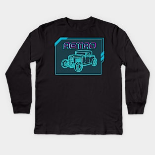 retro car Kids Long Sleeve T-Shirt